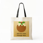 Christmas Pudding. Gold colour background. Custom bags