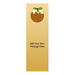 Christmas Pudding. Gold colour background. Custom business cards