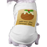 Christmas Pudding. Gold colour background. Custom pet clothing
