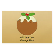 Christmas Pudding. Gold colour background. Full Colour Flyer