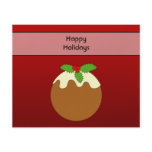 Christmas Pudding. Happy Holidays. Red. Custom flyers