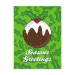 Christmas Pudding Postcard