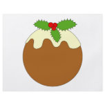 Christmas Pudding. White background. Custom flyers