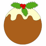 Christmas Pudding. White background. Custom photo sculptures