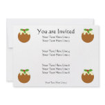 Christmas Pudding. White background. Custom Announcement