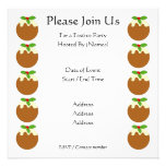 Christmas Pudding. White background. Personalized Invite
