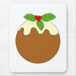 Christmas Pudding. White background. Mouse Pad