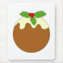 Christmas Pudding. White background. Mouse Pad