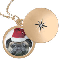 Christmas Pug dog Pendant