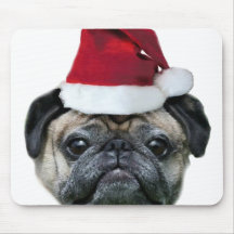 Christmas pug mousepad