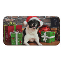 Christmas - Rat Terrier - Sparky iPhone 4 Covers
