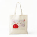 Christmas Red And White Happy Holidays III bags