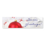 Christmas Red And White Seaon's Greetings II Bumper Stickers