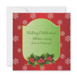 Christmas Red Holidays Dinner or Cocktail Party invitations