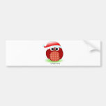 Christmas Red Owl Bumper Stickers