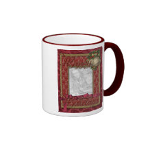 Christmas - Red Victorian Gold Bells - ADD PHOTO Coffee Mugs