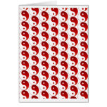 Christmas Red Yin & Yang Pattern Greeting Card