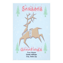 Christmas Reindeer Christmas Stationery