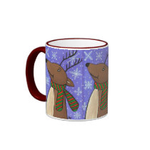Christmas Reindeer - holiday mug