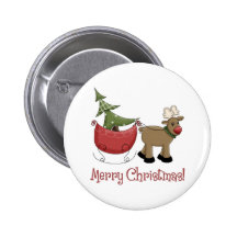 Christmas Reindeer, Sleigh and Tree Pins