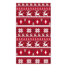 Christmas Reindeer Stripe Bookmark Business Cards