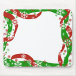 Christmas Ribbon and Snowflake template mousepads
