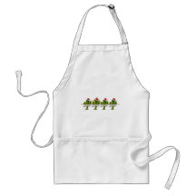 Christmas Saguaros Playing Quads Aprons