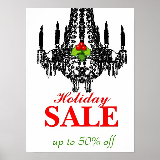 christmas sale poster holiday chandelier zazzle christmas sale poster holiday chandelier zazzle