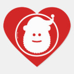 Christmas Santa Claus Avatar Heart Stickers