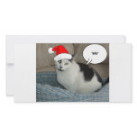 Christmas Santa Hat Kitty Cat Photo Greeting Card
