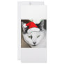 Christmas Santa Hat Kitty Cat Personalized Rack Card