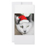 Christmas Santa Hat Kitty Picture Card