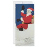 Christmas Santa Waving rack cards