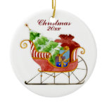 Christmas Santa's Sleigh Ornament