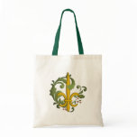 Christmas Scroll Fleur de lis Accent Bag