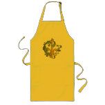 Christmas Scroll Fleur de lis Aprons