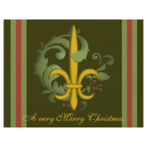 Christmas Scroll Fleur de lis Full Colour Flyer