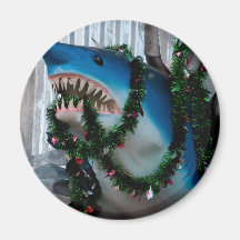 Christmas Shark magnet