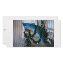 Christmas Shark photocard Photo Greeting Card