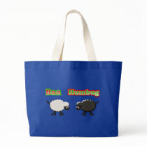 Christmas Sheep Baa Humbug Design Tote Bags