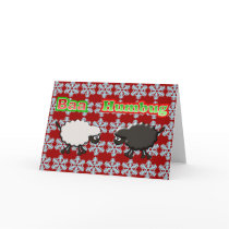 Christmas Sheep Baa Humbug Design Greeting Card