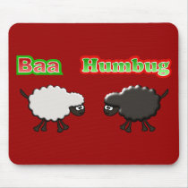 Christmas Sheep Baa Humbug Design Mousepad