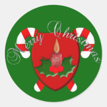 Christmas Shield Sticker