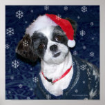 Christmas Shih Tzu Dog Posters