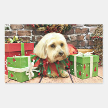 Christmas - Shih Tzu - Gizmo Stickers