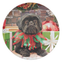 Christmas - Shih Tzu - Lily Plates