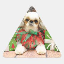 Christmas - Shih Tzu - Lily Stickers