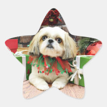 Christmas - Shih Tzu - Sophie Star Sticker