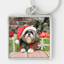 Christmas - Shih Tzu - Vince Keychain