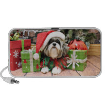 Christmas - Shih Tzu - Vince Laptop Speakers